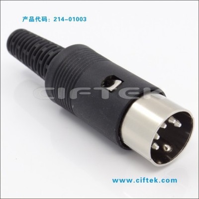 【供應(yīng)大DIN 5P組裝式公頭(圖)】價格,廠家,圖片,連接器,上海希飛電子科技-